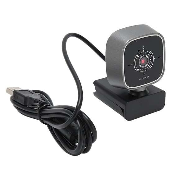 LAZIOEGR USB Webcam 1080P 30FPS Noise Reduction Dual Microphone Rotatable Plug and Play PC Camera 4.58 oz / 130 g Desktop Laptop Video Chat
