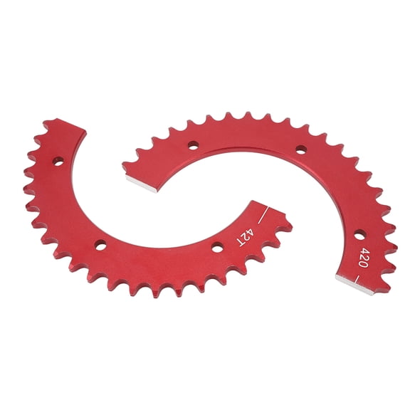 LAZIOEGR Universal 420 Chain 42 Tooth Split Rear Sprocket For Predator 212cc 196cc Mini Bike Go Kart Aluminum Alloy 42T Performance Parts 6.69 inches / 17 cm Silver