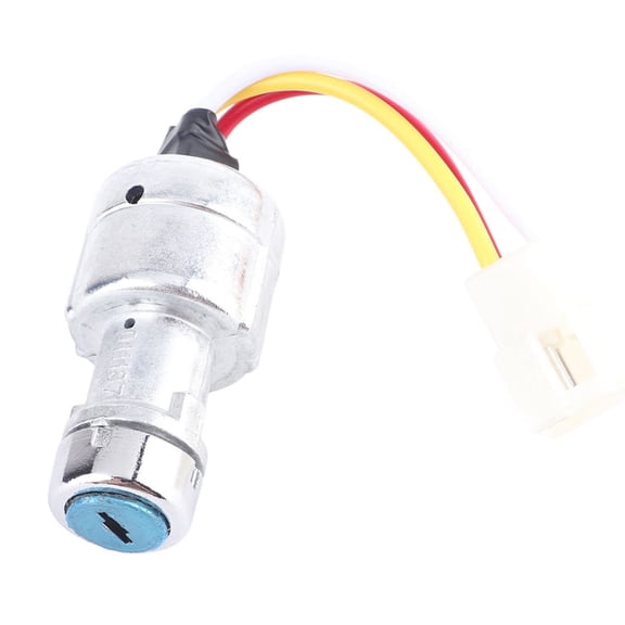 LAZIOEGR Universal Ignition Switch with 2 Keys Assembly Replacement for Forklift XILIN EP HELI HANGCHA Parts Accessories Supplies Durable Metal Rotary Switch 2.76 inches / 7.00 cm