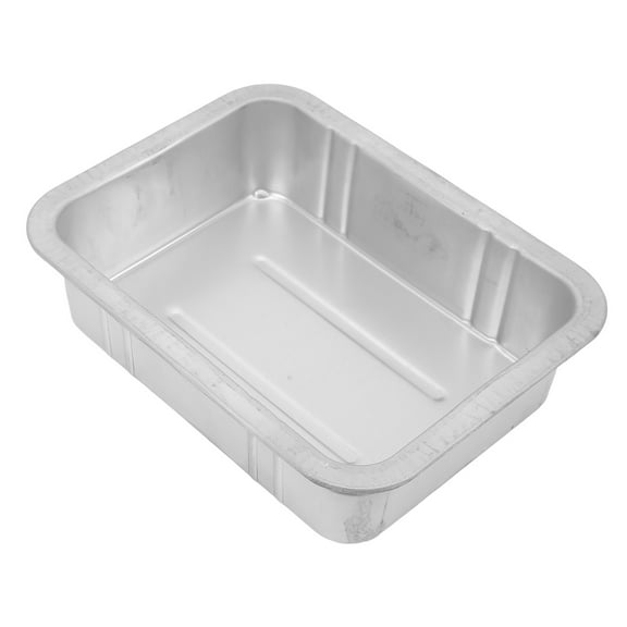 LAZIOEGR Universal Metal Automotive Oil Drain Pan & Container For Cleaner Oil Changes, Leak Free Portable Design, 5.28 Qt / 5L Capacity, White