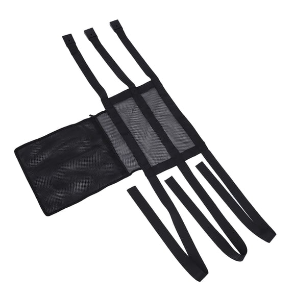LAZIOEGR Universal Treestand Seating Replacement Mesh Fabric with 3 Adjustable Locking Buckles & Storage Pouch for Climbing Tree Stand, Black (16 inches / 40.6 cm)