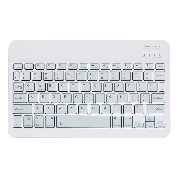 LAZIOEGR Vibrant Green Wireless BT Keyboard for Phone Tablet, 10 inches / 25.4 cm Slim Rechargeable Multi-System Styling Keyboard for Windows Android iOS Mac, Green