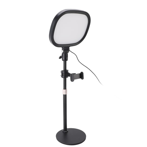 LAZIOEGR Video Conference Light Desktop Kit with Stand and Phone Holder, Dimmable LED Lighting for Zoom Meetings, Live Streaming, and Makeup (9.1 inches / 23.1 cm)