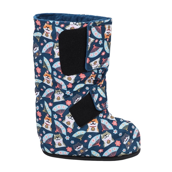 LAZIOEGR Walking Boot Protector Cover Washable Non Slip Soft Plaster Foot Cover Thickened Fleece Warm Socks Medium Size 11.4 inches / 29.00 cm Easy To Clean Cast Protective Sleeve Boot Cover Black