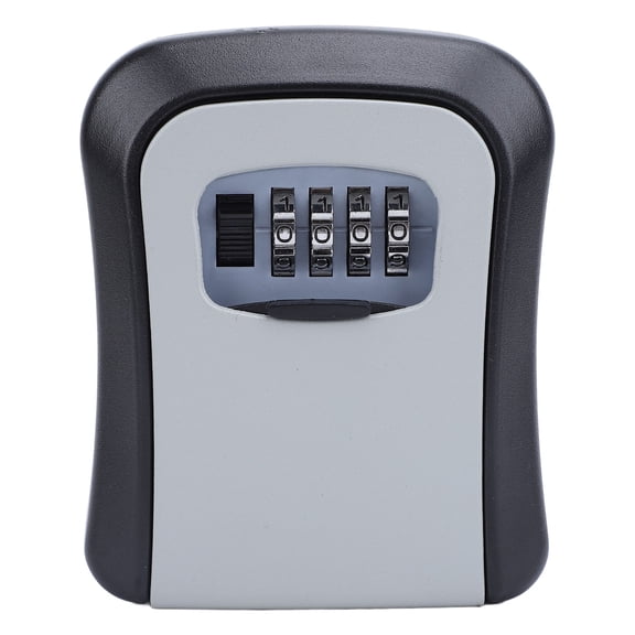 LAZIOEGR Wall Mounted Key Lock Box, 4 Digit Combination Security Key Safe Storage Box, Heavy Duty Zinc Alloy Weatherproof Key Holder Organizer for Home Hotel Real Estate (5.1 inches / 13 cm)