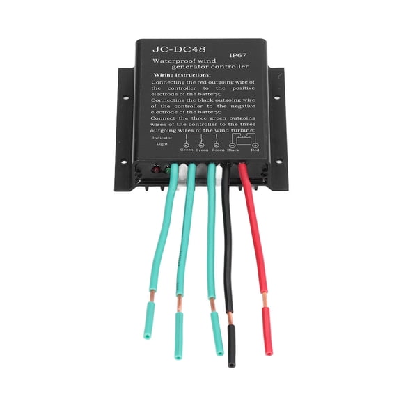 LAZIOEGR Wind Turbine Controller Waterproof 48V 400W Generator Battery Charge Regulator Accessory Heavy Duty Aluminum Alloy IP67 Weatherproof Charging Control Module (3.54 x 3.35 in / 9 x 8.5 cm)