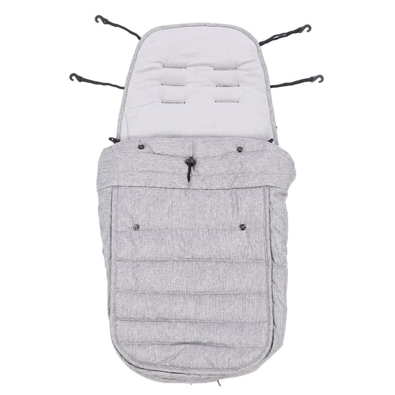 LAZIOEGR Winter Stroller Footmuff, Thick Windproof & Cold‑Proof, Adjustable Lock, Soft Comfort, Universal Fit, Gray