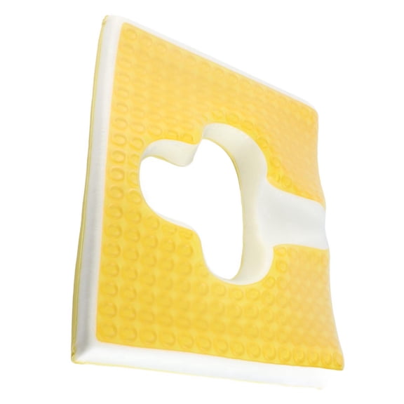 LAZIOEGR Yellow Memory Foam Sitting Pad with Gel, Triangular Slope T Shaped Nursing Cushion for Chair and Car Seat, Tailbone Relief Butt Pillow, 17.32 x 14.96 x 2.36 inches / 44 x 38 x 6 cm