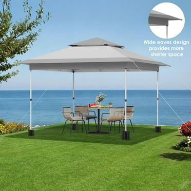 LAZY BUDDY 12'x12' Pop up Canopy Tent, Instant Outdoor Canopy Ez Set-up Pop up Tent Gazebo for Camping, Picnic, with Wheeled Bag