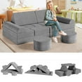 LAZY BUDDY 14Pcs Modular Kids Couch Toddler Play Sectional Sofa