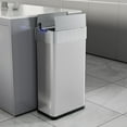 thumbnail image 1 of LAZY BUDDY 18.5 Gal Automatic Trash Can, Motion Sensor Garbage Can with Soft-Close, Wings-Open Touchless Trash Can for Living, Dining Room, Kitchen, Stainless Steel, 1 of 9