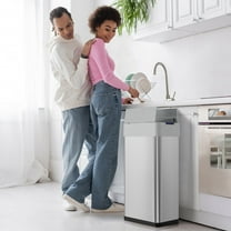 LAZY BUDDY 21 Gal Motion Sensor Trash Can Motion Sensor Garbage Bin, Touchless Brushed Wastebasket, 80L Stainless Steel Kitchen Bin W/Butterfly