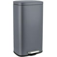 thumbnail image 1 of LAZY BUDDY 8 Gallon Kitchen Step Trash Can, Stainless Steel Garbage Can Rectangular Rubbish Bin with Lid, 1 of 7