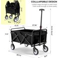 thumbnail image 1 of LAZY BUDDY Collapsible Wagon Cart, Folding Outdoor Utilty Wagon with 150lbs Capacity for Beach Camping Shopping, 1 of 8
