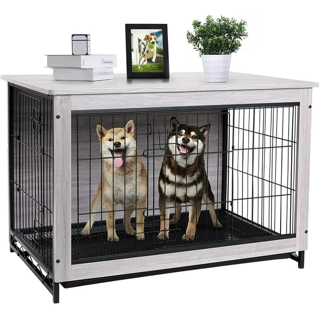 LAZY BUDDY Dog Crate Furniture for Small / Medium Dogs, Indoor Dog