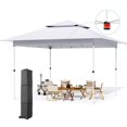 thumbnail image 1 of LAZY BUDDY Easy Set-up 12' x 12' Pop up Canopy Tent Heavy Duty Outdoor Camping Party Gazebo Tent Instant Canopy Shelter with Top Ventilation, 1 of 13