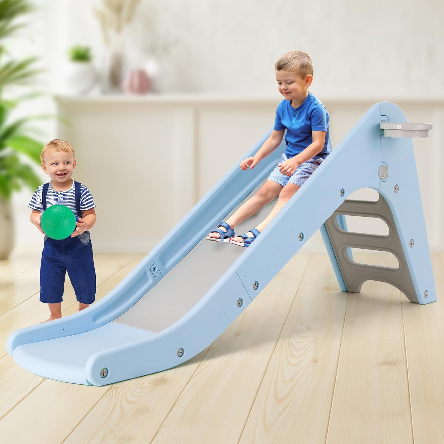Toddler Indoor Slide Kids Slide,7 In Toddler Slide For Toddlers