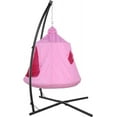 thumbnail image 1 of LAZY BUDDY Hammock Chair Set, Hanging Tree Tent w/ Steel Stand, Hammock X-Stand with Swing Tent, LED Lights, 330 lbs, Pink, 1 of 9