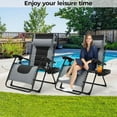 thumbnail image 1 of LAZY BUDDY Oversized Padded Zero Gravity Chairs Set of 2, Foldable Patio Recliner, Adjustable Anti Gravity Lounger with Cup Holder, 350lbs, 1 of 11
