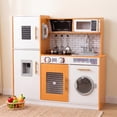 thumbnail image 1 of LAZY BUDDY Pretend Play Kitchen Set, Wooden Kids Kitchen Playset Interactive Cooking Toy for Children Age 3-8, 1 of 10
