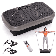LAZY BUDDY Vibration Plate Exercise Machine with 99 Speeds & Resistance Bands, 265lbs Capacity, Full Body Workout Equipment Shake Plate