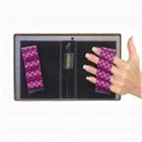 LAZY-HANDS 201361 Microsoft Surface Tablet & Stylus Grips - Fits Most Black / Pink Checkers