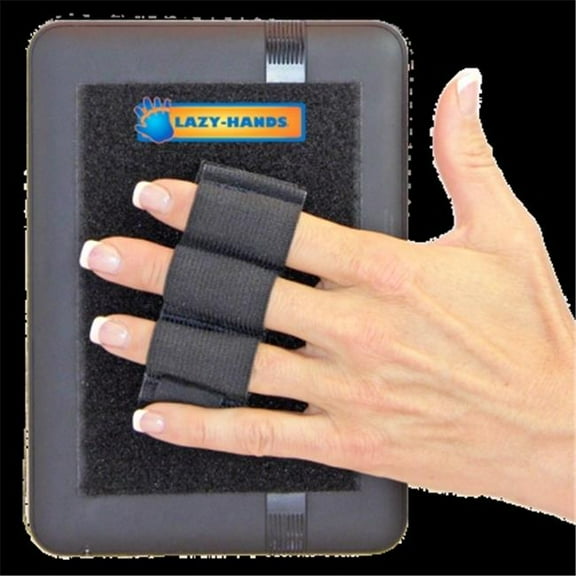 LAZY-HANDS Heavy-Duty 3-Loop Grip 1 Grip For Readers & Mini Tablets - Fits Most Black