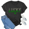thumbnail image 1 of LAZYCHILD St. Patrick's Day Shirts for Women Green Lucky TShirt St. Paddys Day Leopard Lucky Shamrock Short Sleeve Tops, 1 of 6