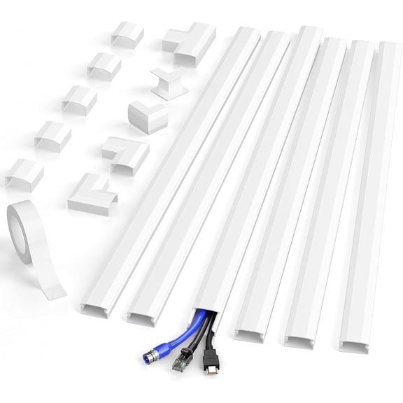 LazySpin Cord Hider, Large Cord Covers for 2-3 Wires, Wire Covers for Cords Cable Hider, 94.5in