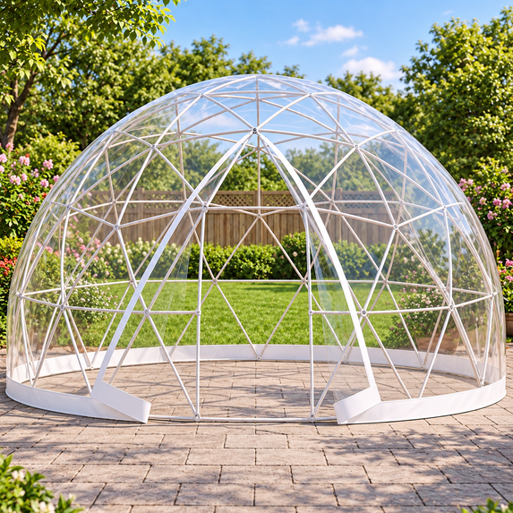 LAZZO 12x7 Ft Bubble Tent, Outdoor 360°View Garden Dome Tent with Ventilation Windows for Backyard, Patio and Greenhouse Use