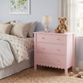 thumbnail image 1 of LAZZO 3-Drawer Nightstand, Modern Bedside Table with 2 Sets of Replacement Handles for Bedroom, Pink, 1 of 8