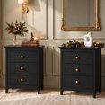thumbnail image 1 of LAZZO 3-Drawer Nightstand Set of 2, Storage Side End Table for Bedroom and Living Room, Black, 1 of 7