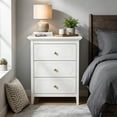 thumbnail image 1 of LAZZO 3-Drawer Nightstand, Storage Side End Table for Bedroom and Living Room, White, 1 of 9