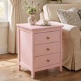 thumbnail image 1 of LAZZO 3-Drawer Nightstand, Storage Side End Table for Bedroom and Living Room, Pink, 1 of 6