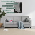thumbnail image 1 of LAZZO 72" W 3 Seater Couch Sofa with USB Ports (Light Grey), 1 of 7