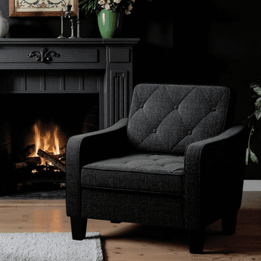 LAZZO Living Room Chairs Fabric Accent Chair, (1, Grey)