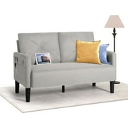 LAZZO Modern Comfy Loveseat Upholstered 56" W Small Sofa Couches w/ 2 USB Charging Ports
