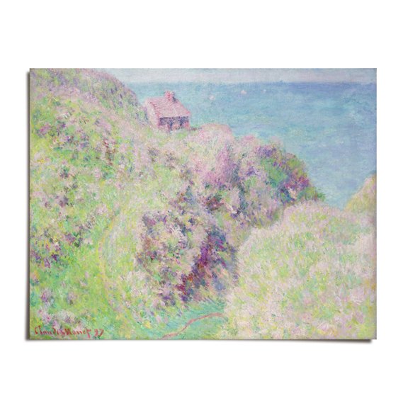 LAiguille and the Porte dAval Etretat - Claude Monet - 9x12 - Wall Art Print - UNFRAMED