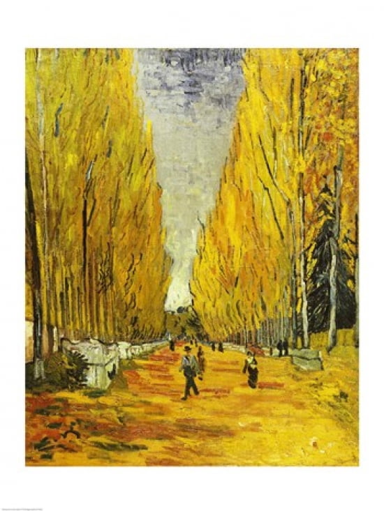 LAllee des Alyscamps Arles 1888 Canvas Art - Vincent Van Gogh (18 x 24)
