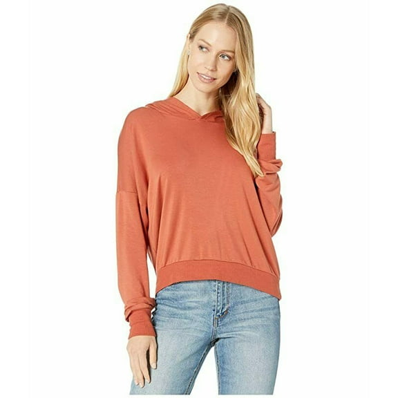 LAmade Cropped Long Sleeve Hoodie Burnt Brick LG