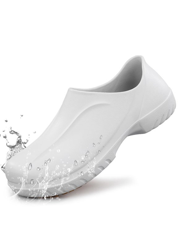 Non Slip Work Shoes for Men Non Slip Clogs Men Slip-Resistant Chef Shoes Slip-on Food Service