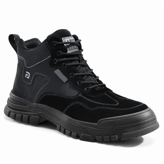 LAoutun Steel Toe Boots for Men High-top Safety Work Boots Comfort Construction Boots