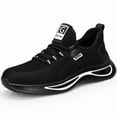 thumbnail image 1 of LAoutun Steel Toe Shoes for Men Lightweight Work Shoes Black Steel Toe Sneakers Safety Footwear, 1 of 6