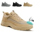 thumbnail image 1 of LAoutun Steel Toe Shoes for Men Lightweight Work Shoes Indestructible Safety Shoes Industrial shoes, 1 of 6