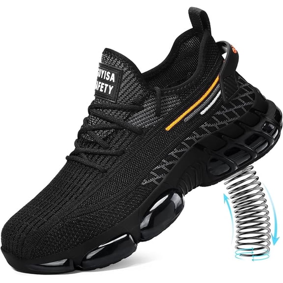 LAoutun Steel Toe Shoes for Men Lightweight Work Shoes Indestructible Safety Shoes Industrial