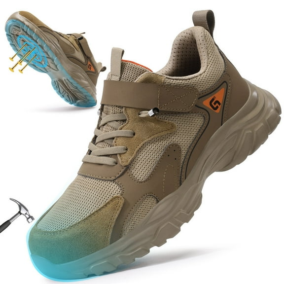 LAoutun Steel Toe Shoes for Men Safety Work Shoes Indestructible Sneakers Lightweight Work Shoes
