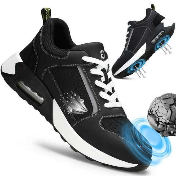 LAoutun Steel Toe Shoes for Men Safety Work Shoes Indestructible Sneakers Lightweight Work Shoes