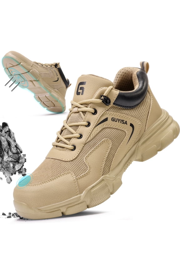 Steel Toe Shoes for Men Work Shoes Mens Indestructible Safety Shoes Puncture Proof