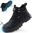 thumbnail image 1 of LAoutun Work Boots for Men Lightweight Steel Toe Shoes Comfortable Construction Work Shoes Black, 1 of 1