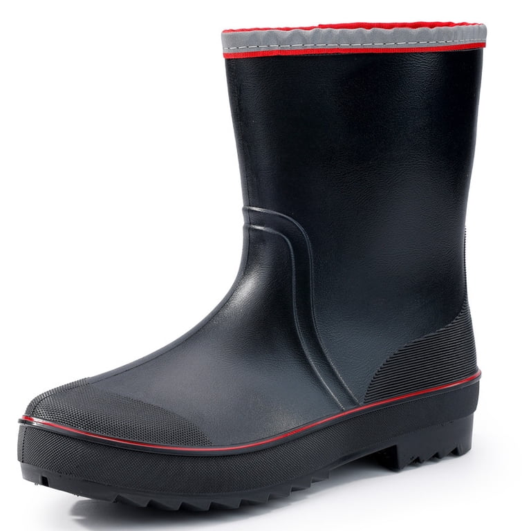 LAoutun mens rain boots waterproof boots mid-calf garden  display picture 1